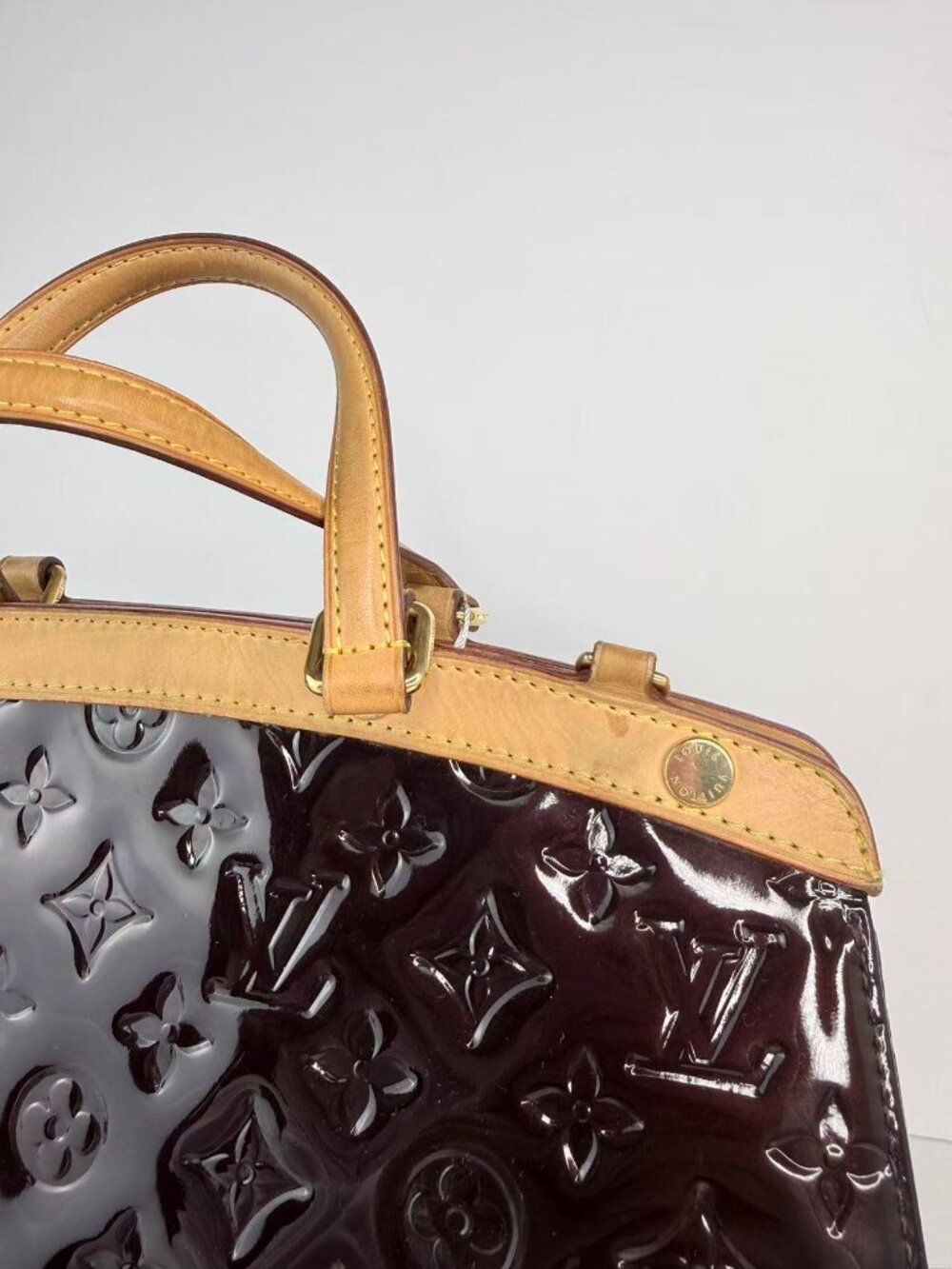 Louis Vuitton Brea MM Monogram Vernis Patent Leather Satchel Bag - Picture 11 of 12